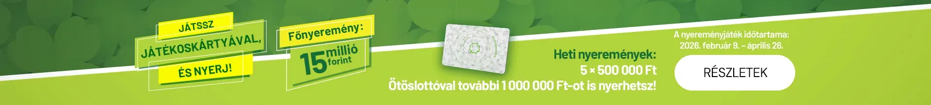 Játssz Játékoskártyával és nyerj!