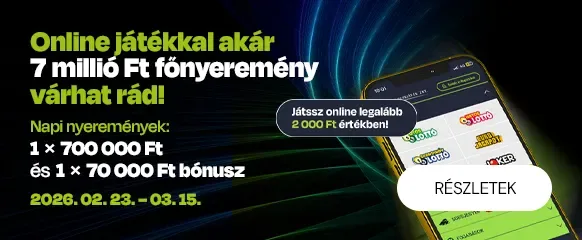 Online játékkal akár 7 millió Ft főnyeremény